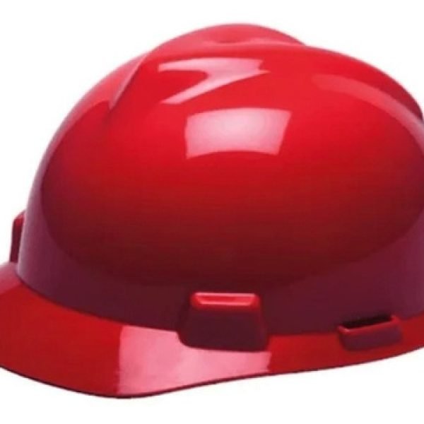 Casco Msa Rojo Con Suspensión Fas Trac Iii Y Barbuquejo