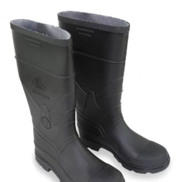 Bota En Pvc Negro Con Punta De Acero Bata Exportadora