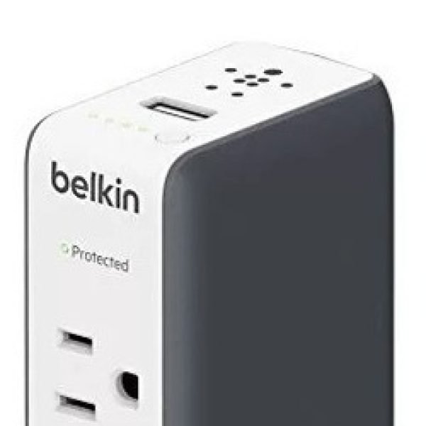 Belkin Travel Rockstar Surge Protector Con 2 Salidas De Ca,