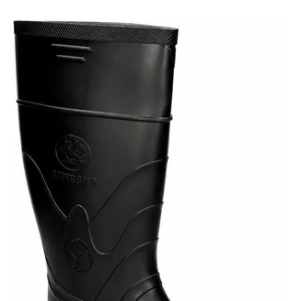 Bota En Pvc Negro Con Punta De Acero Bata Exportadora