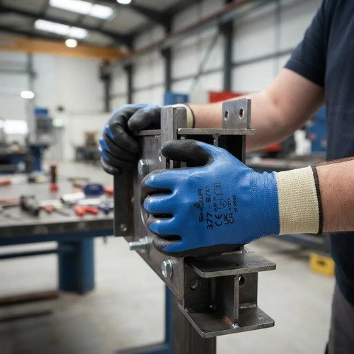 Guantes De Seguridad Showa 377 Azul Acero - Imagen 2