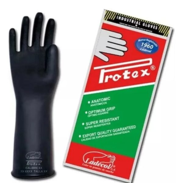 Guante Caucho Nat Negro C25 Talla 10 Negro