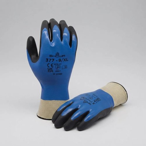 Guante Showa377 Nitrilo X12 Azul - Imagen 3