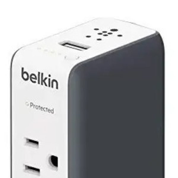 Belkin Travel Rockstar Surge Protector Con 2 Salidas De Ca,