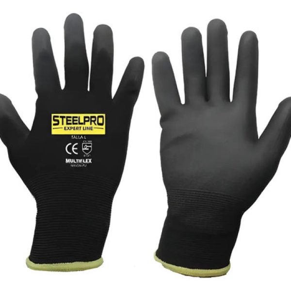 Guante Steelpro Multiflex Nylon Talla L Negro