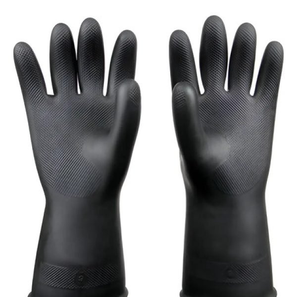 Guante Caucho Nat Negro C25 Talla 9 Negro