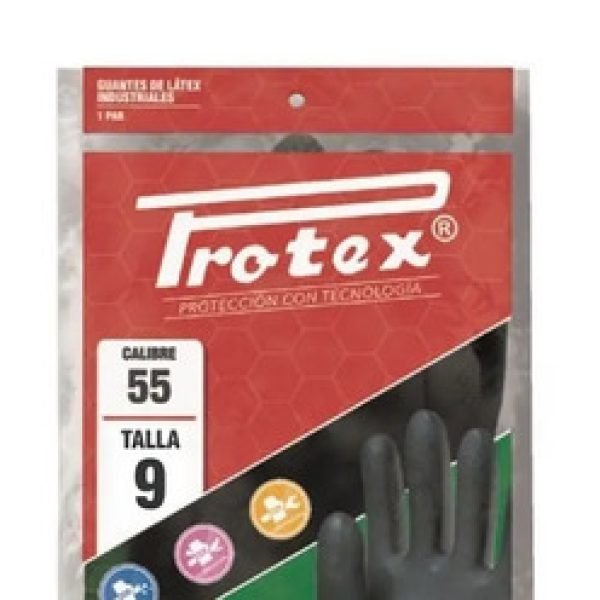 Par Guante Latex Caucho Negro Protex Cal 35 Industrial Hogar