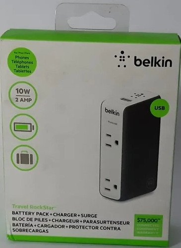 Belkin Travel Rockstar Surge Protector Con 2 Salidas De Ca, - Imagen 4