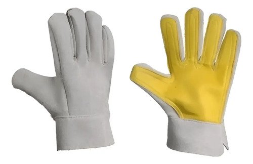 Guantes Tipo Ingeniero En Carnaza Reforzado En Vaqueta Amarillo