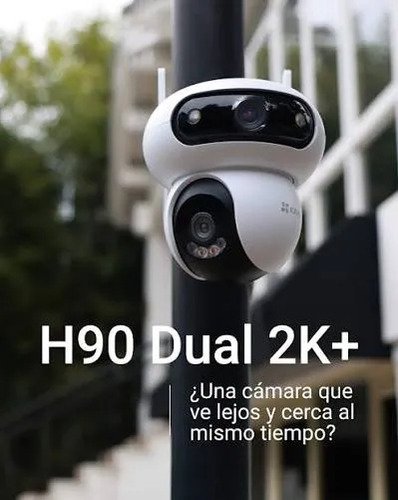 Ezviz H90 Dual 2k+ Cámara De Seguridad Wifi 4mp+4mp Pt 360° Blanco - Imagen 4